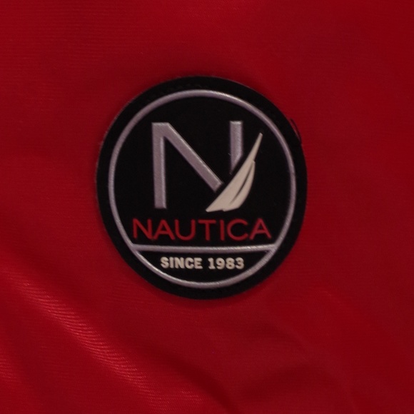 Nautica Shiny Red Puffer Jacket w/Hood NEW- Sz. Lrg - Picture 7 of 8
